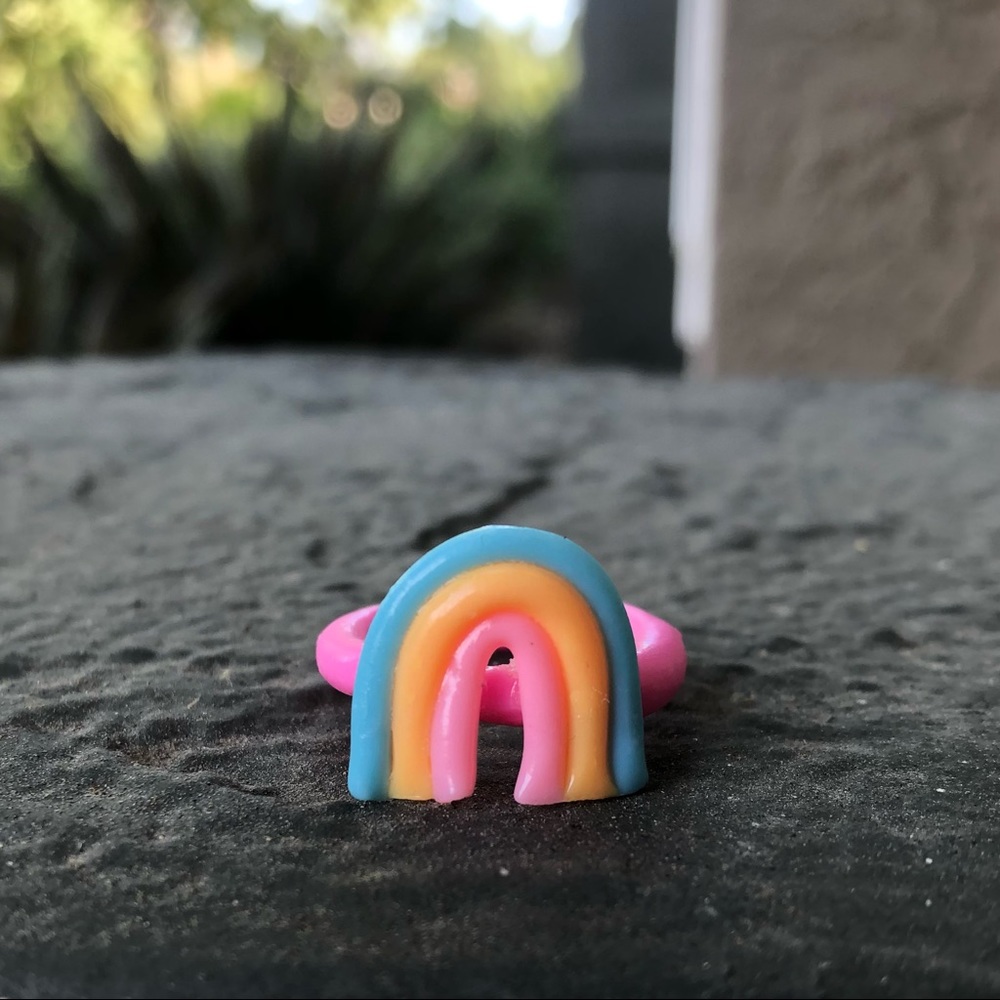 rainbow chunky ring